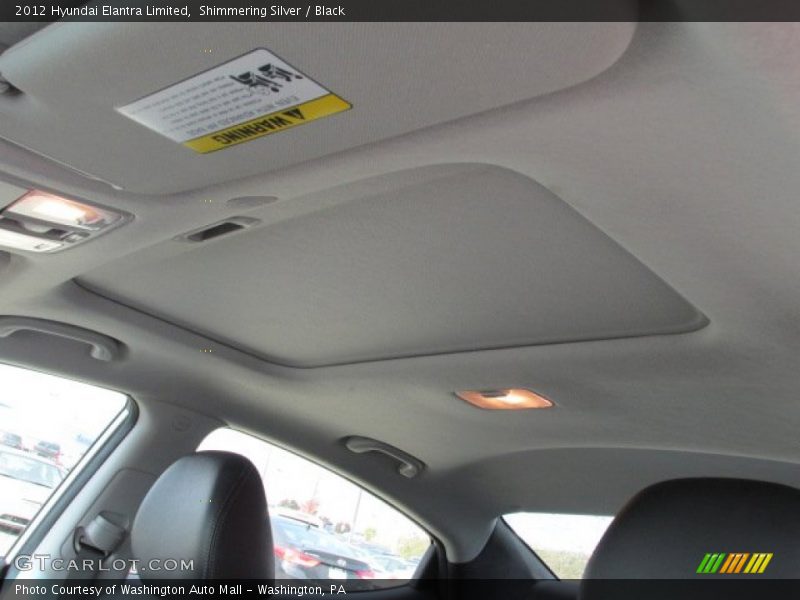 Shimmering Silver / Black 2012 Hyundai Elantra Limited