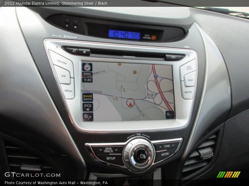 Shimmering Silver / Black 2012 Hyundai Elantra Limited