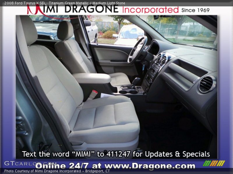 Titanium Green Metallic / Medium Light Stone 2008 Ford Taurus X SEL