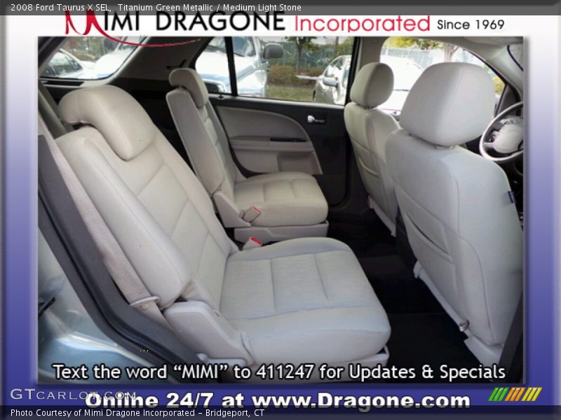Titanium Green Metallic / Medium Light Stone 2008 Ford Taurus X SEL
