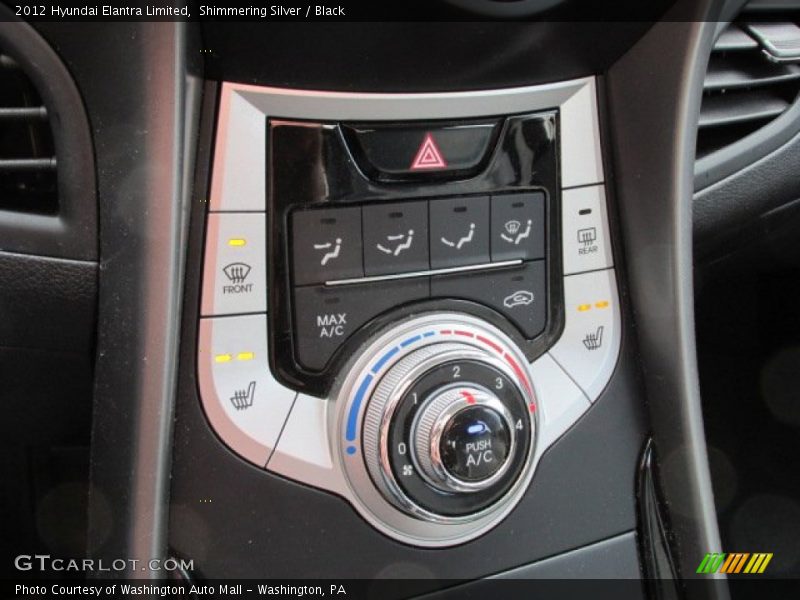 Shimmering Silver / Black 2012 Hyundai Elantra Limited