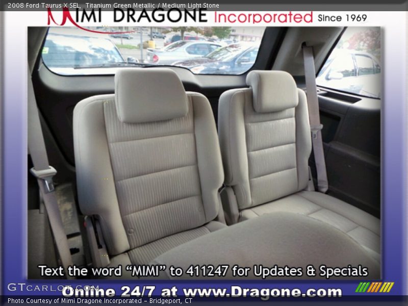 Titanium Green Metallic / Medium Light Stone 2008 Ford Taurus X SEL