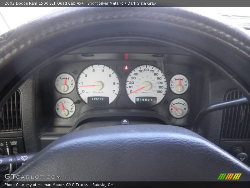 Bright Silver Metallic / Dark Slate Gray 2003 Dodge Ram 1500 SLT Quad Cab 4x4