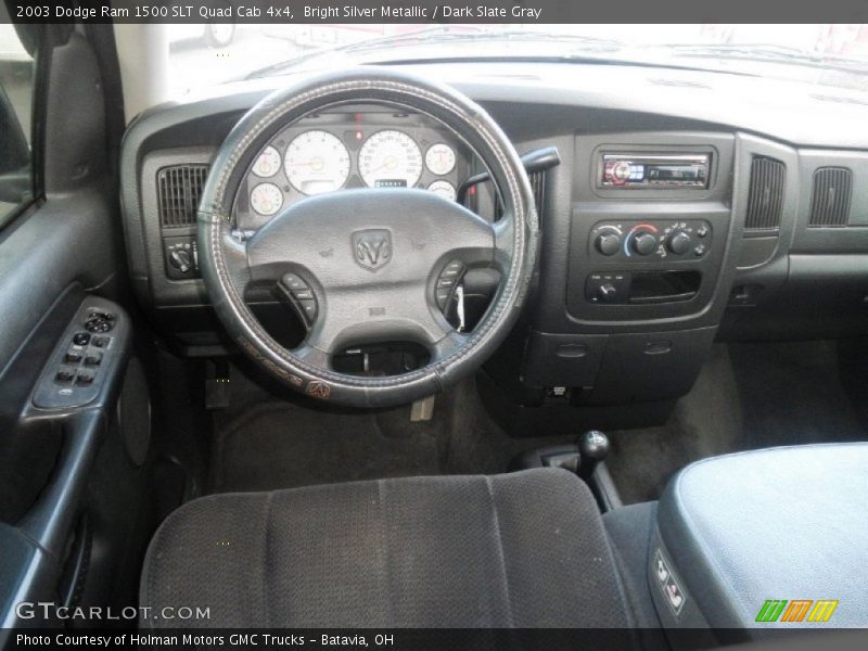 Bright Silver Metallic / Dark Slate Gray 2003 Dodge Ram 1500 SLT Quad Cab 4x4