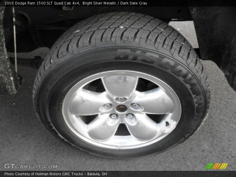 Bright Silver Metallic / Dark Slate Gray 2003 Dodge Ram 1500 SLT Quad Cab 4x4