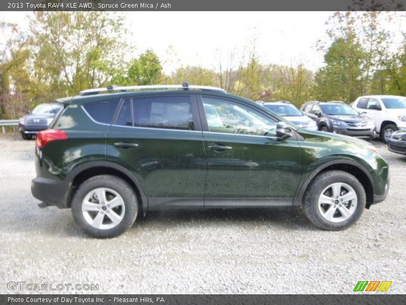 Spruce Green Mica / Ash 2013 Toyota RAV4 XLE AWD