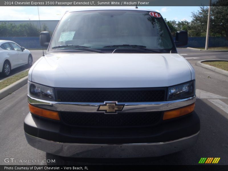 Summit White / Medium Pewter 2014 Chevrolet Express 3500 Passenger Extended LT