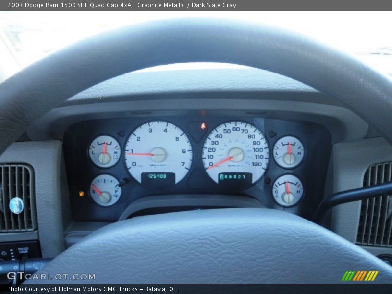 Graphite Metallic / Dark Slate Gray 2003 Dodge Ram 1500 SLT Quad Cab 4x4
