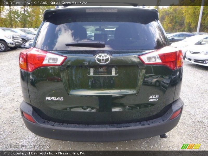 Spruce Green Mica / Ash 2013 Toyota RAV4 XLE AWD