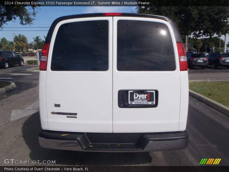 Summit White / Medium Pewter 2014 Chevrolet Express 3500 Passenger Extended LT