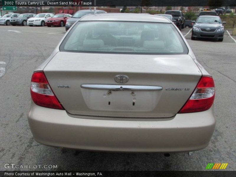 Desert Sand Mica / Taupe 2002 Toyota Camry LE