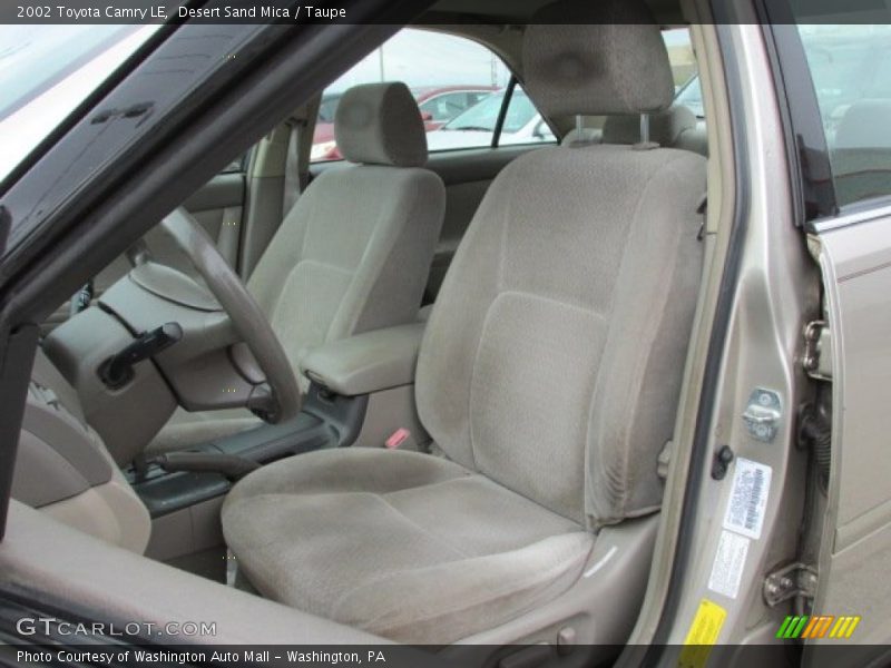 Front Seat of 2002 Camry LE