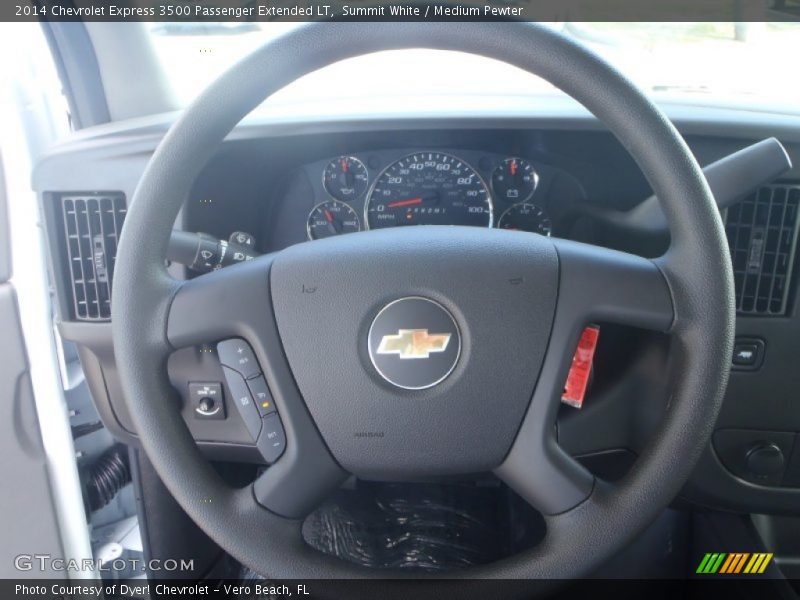 Summit White / Medium Pewter 2014 Chevrolet Express 3500 Passenger Extended LT