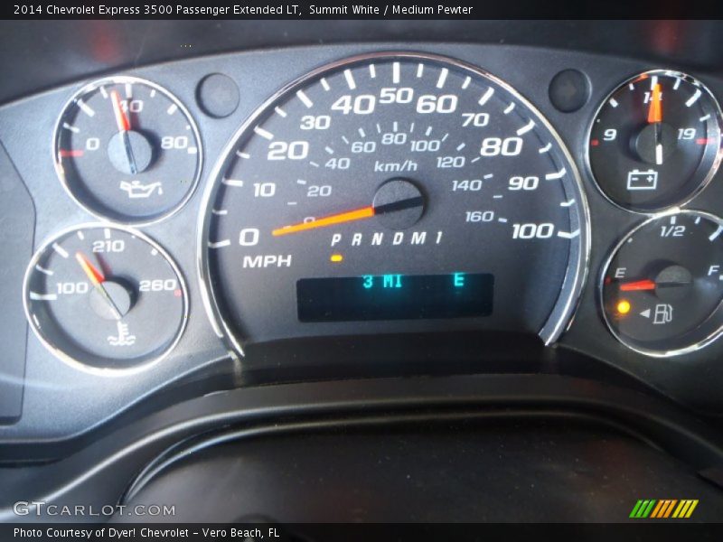 Summit White / Medium Pewter 2014 Chevrolet Express 3500 Passenger Extended LT