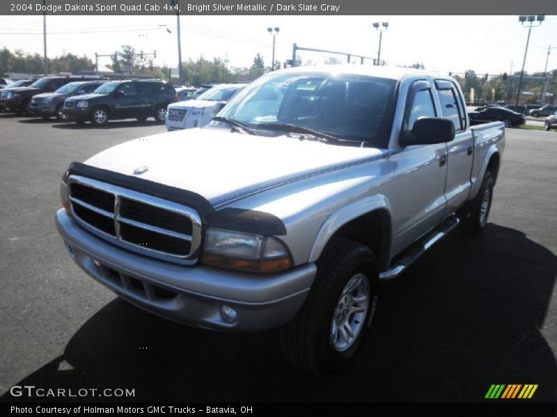 Bright Silver Metallic / Dark Slate Gray 2004 Dodge Dakota Sport Quad Cab 4x4