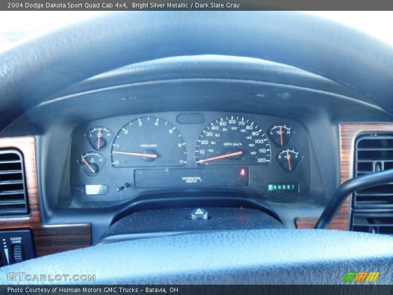 Bright Silver Metallic / Dark Slate Gray 2004 Dodge Dakota Sport Quad Cab 4x4