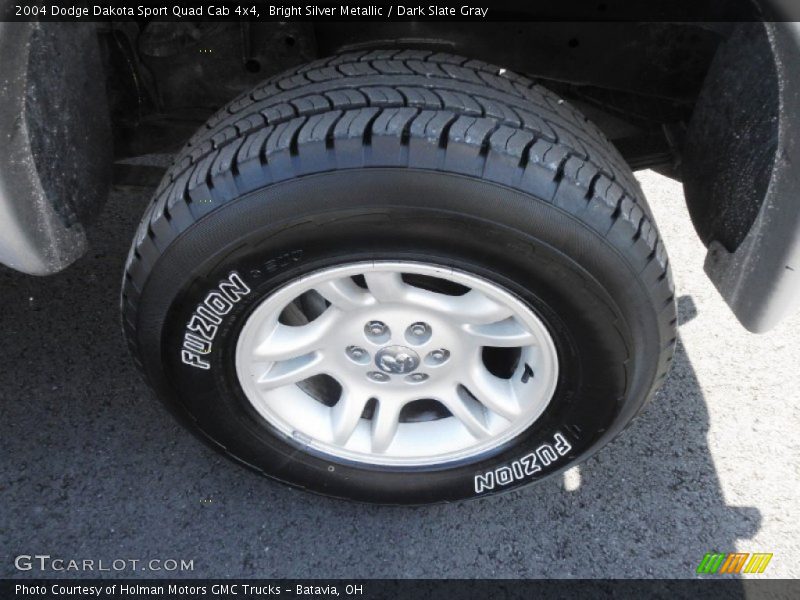 Bright Silver Metallic / Dark Slate Gray 2004 Dodge Dakota Sport Quad Cab 4x4