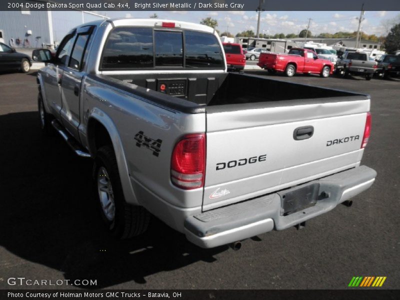 Bright Silver Metallic / Dark Slate Gray 2004 Dodge Dakota Sport Quad Cab 4x4