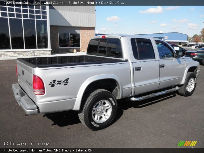 Bright Silver Metallic / Dark Slate Gray 2004 Dodge Dakota Sport Quad Cab 4x4