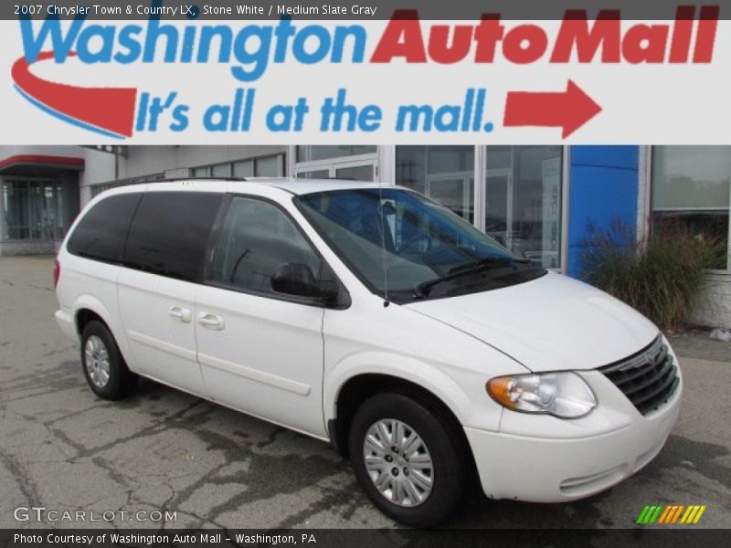 Stone White / Medium Slate Gray 2007 Chrysler Town & Country LX