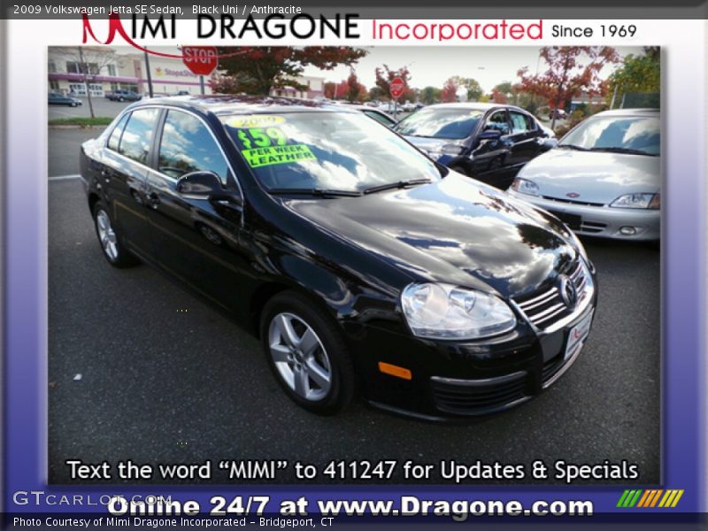 Black Uni / Anthracite 2009 Volkswagen Jetta SE Sedan