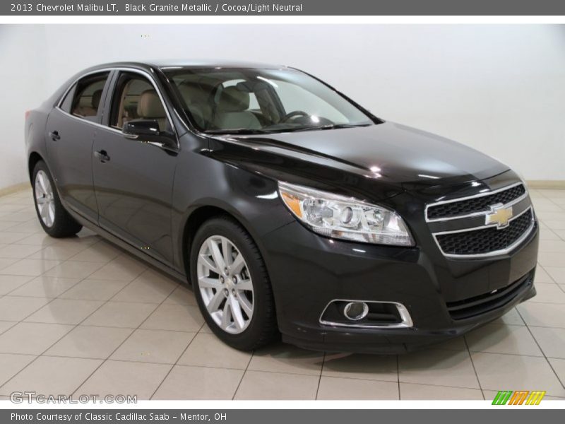 Black Granite Metallic / Cocoa/Light Neutral 2013 Chevrolet Malibu LT