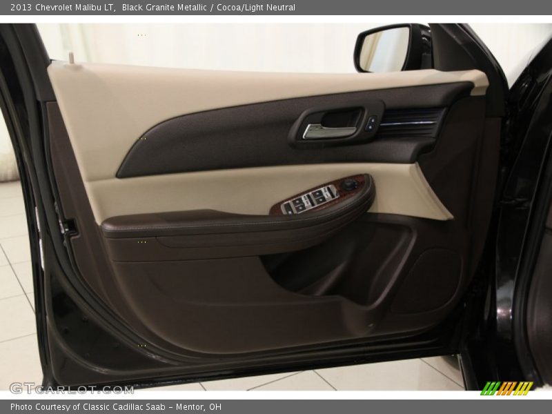Black Granite Metallic / Cocoa/Light Neutral 2013 Chevrolet Malibu LT
