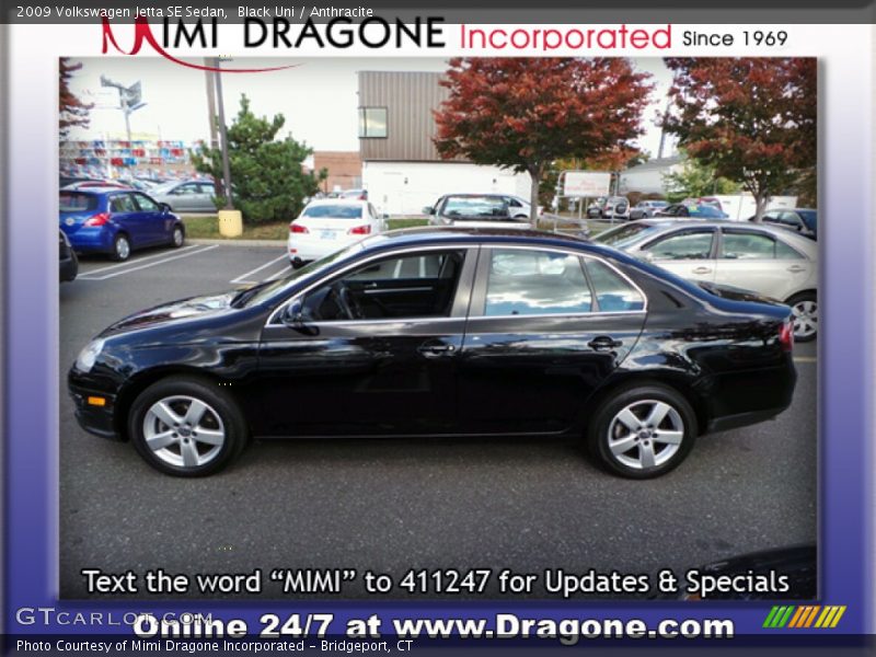 Black Uni / Anthracite 2009 Volkswagen Jetta SE Sedan