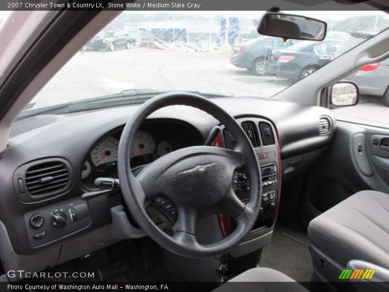 Stone White / Medium Slate Gray 2007 Chrysler Town & Country LX