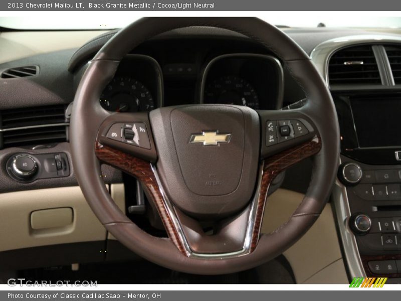 Black Granite Metallic / Cocoa/Light Neutral 2013 Chevrolet Malibu LT