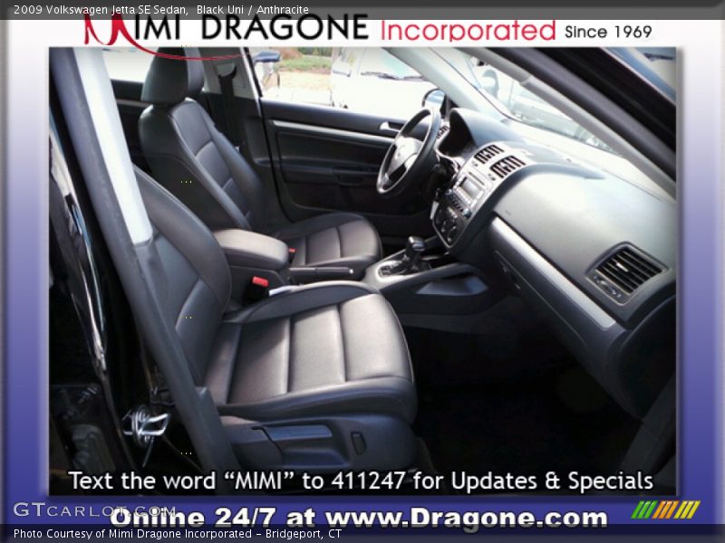 Black Uni / Anthracite 2009 Volkswagen Jetta SE Sedan