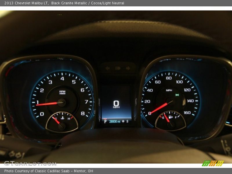 Black Granite Metallic / Cocoa/Light Neutral 2013 Chevrolet Malibu LT