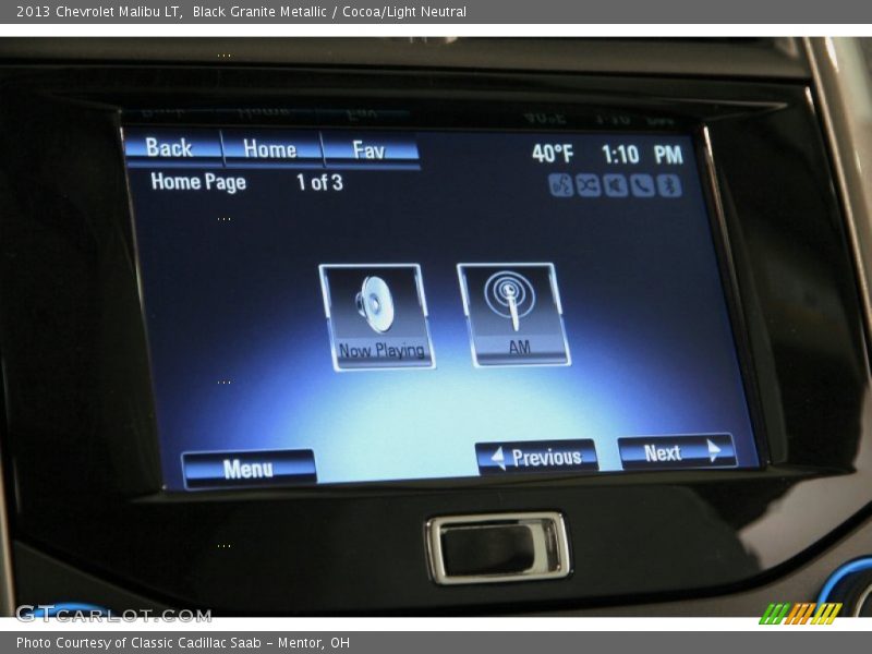 Black Granite Metallic / Cocoa/Light Neutral 2013 Chevrolet Malibu LT