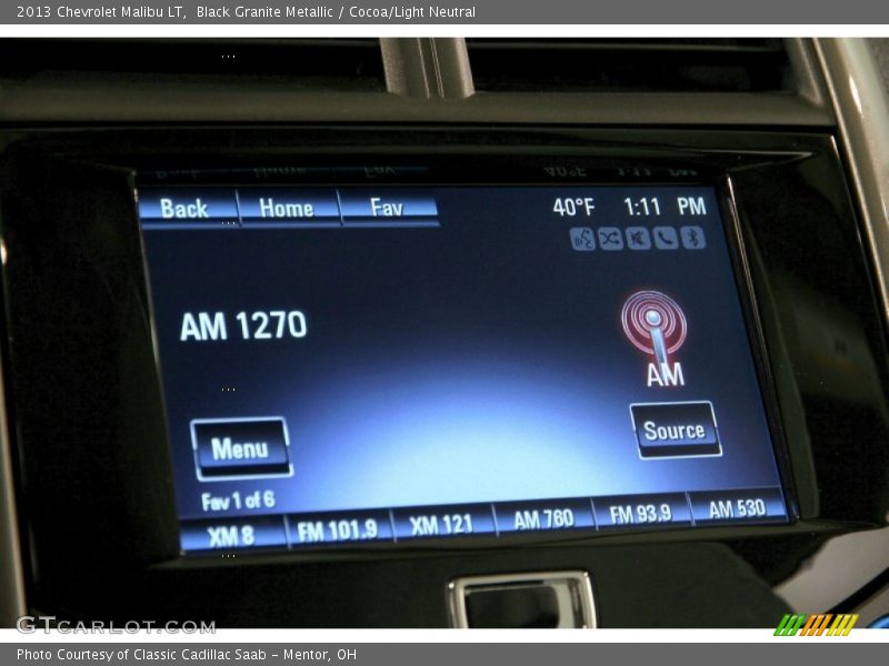 Black Granite Metallic / Cocoa/Light Neutral 2013 Chevrolet Malibu LT