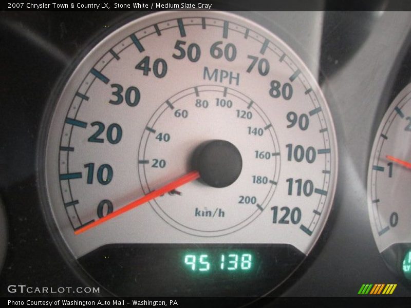 Stone White / Medium Slate Gray 2007 Chrysler Town & Country LX