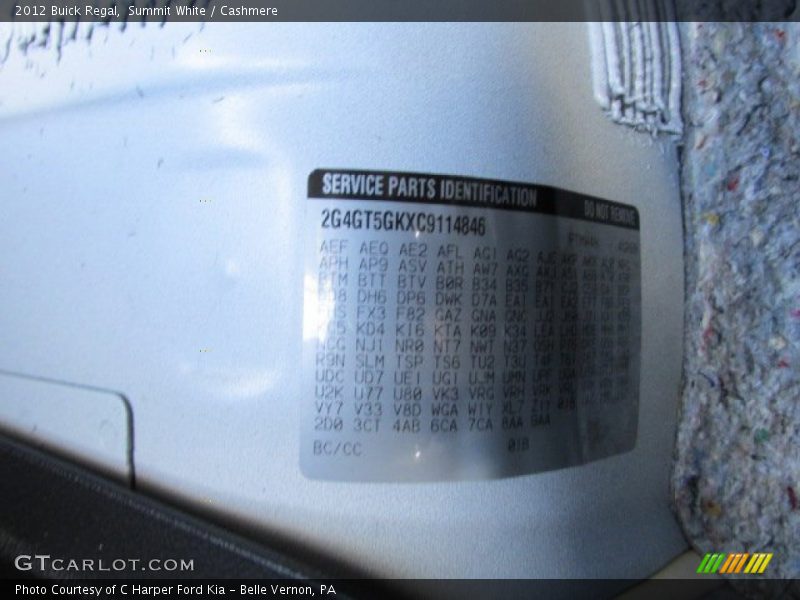 Summit White / Cashmere 2012 Buick Regal
