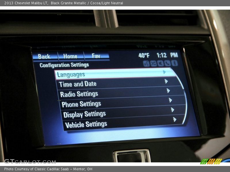 Black Granite Metallic / Cocoa/Light Neutral 2013 Chevrolet Malibu LT
