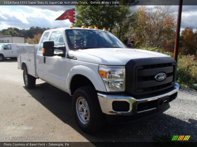 Oxford White / Steel 2014 Ford F350 Super Duty XL SuperCab 4x4 Utility Truck