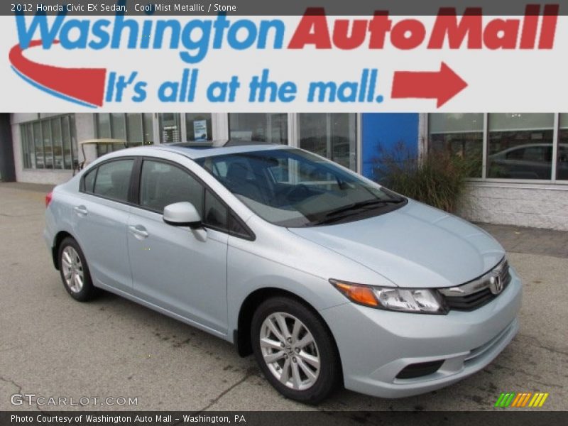 Cool Mist Metallic / Stone 2012 Honda Civic EX Sedan