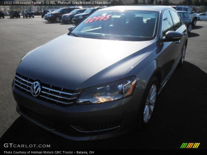 Platinum Gray Metallic / Titan Black 2012 Volkswagen Passat 2.5L SEL