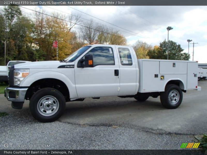 Oxford White / Steel 2014 Ford F350 Super Duty XL SuperCab 4x4 Utility Truck