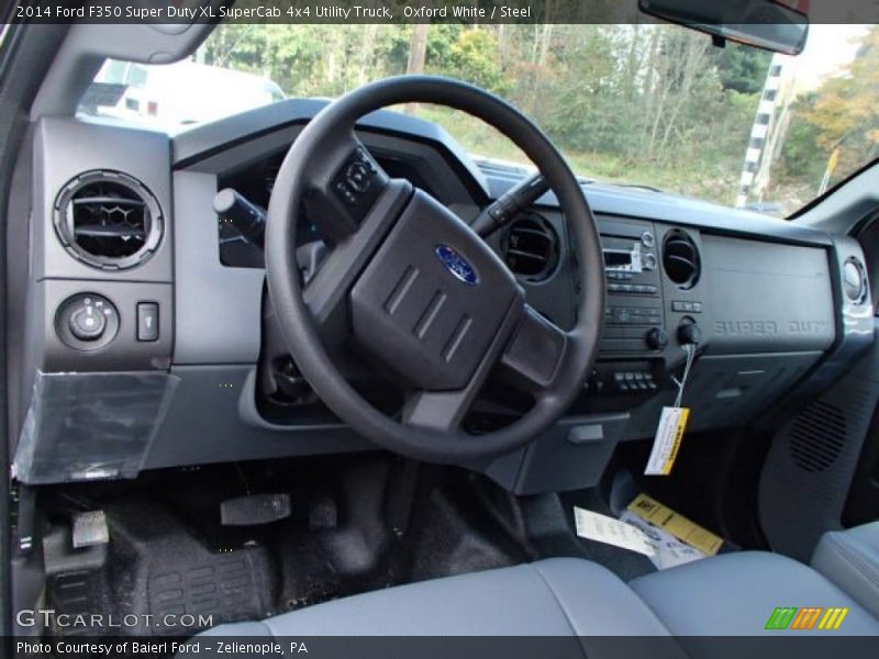 Oxford White / Steel 2014 Ford F350 Super Duty XL SuperCab 4x4 Utility Truck