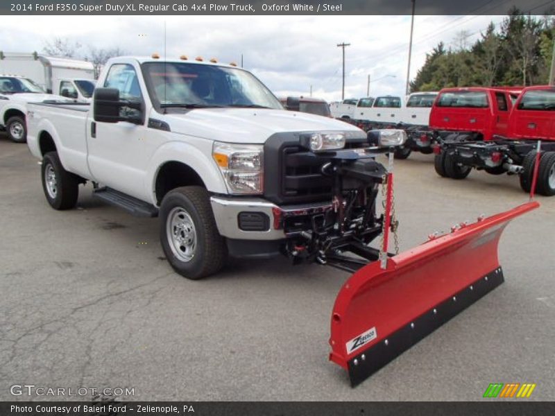 Oxford White / Steel 2014 Ford F350 Super Duty XL Regular Cab 4x4 Plow Truck
