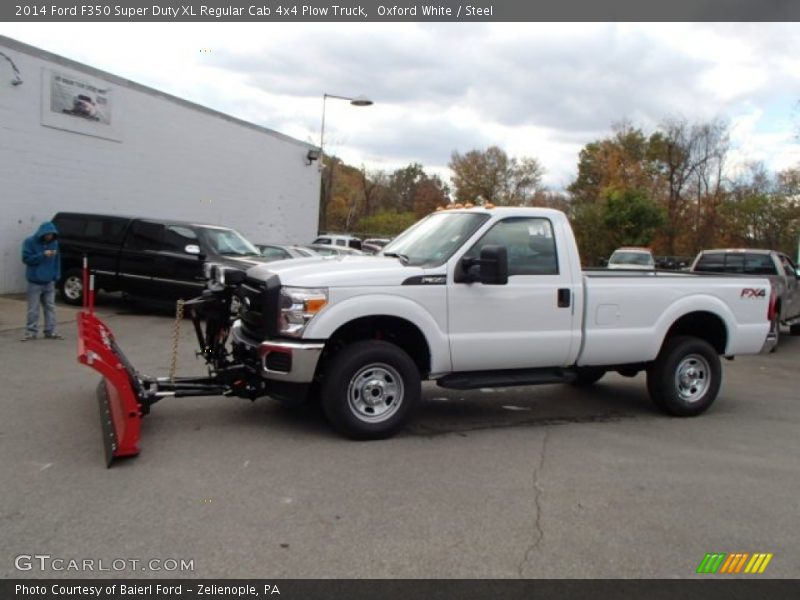 Oxford White / Steel 2014 Ford F350 Super Duty XL Regular Cab 4x4 Plow Truck