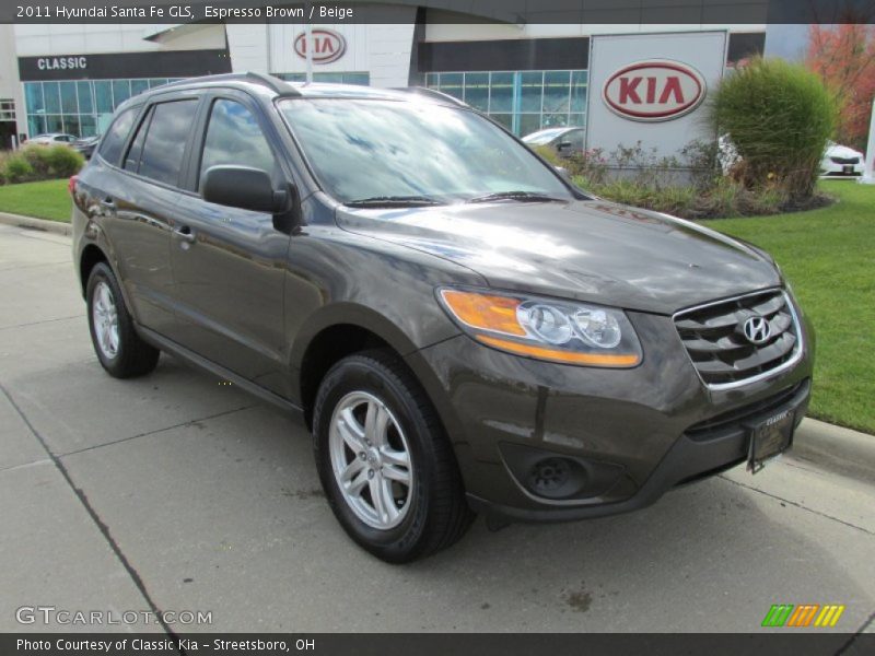 Espresso Brown / Beige 2011 Hyundai Santa Fe GLS