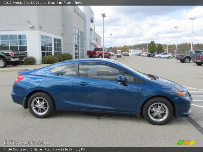 Dyno Blue Pearl / Stone 2012 Honda Civic LX Coupe