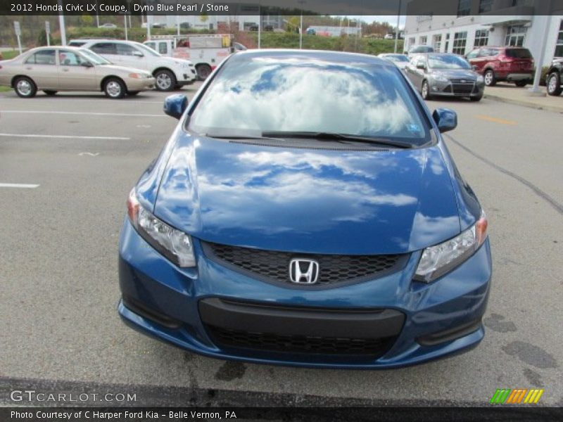 Dyno Blue Pearl / Stone 2012 Honda Civic LX Coupe