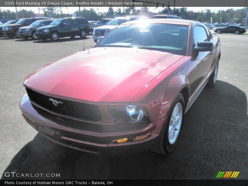 Redfire Metallic / Medium Parchment 2005 Ford Mustang V6 Deluxe Coupe