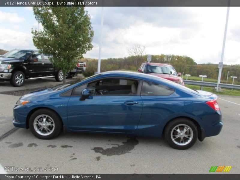 Dyno Blue Pearl / Stone 2012 Honda Civic LX Coupe
