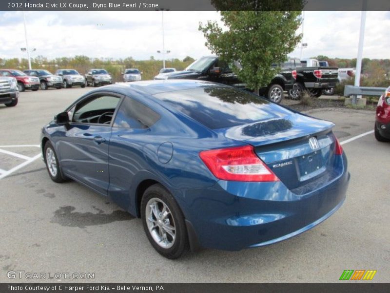 Dyno Blue Pearl / Stone 2012 Honda Civic LX Coupe